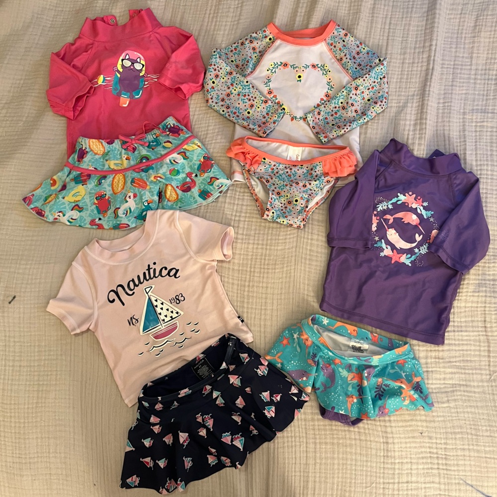 Bundle of 4 Toddler bathing swimsuits size 2T
